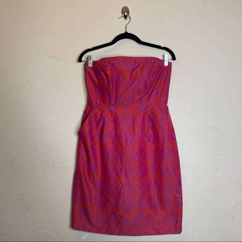 J Crew Pink Ella Medallion Paisley Dress